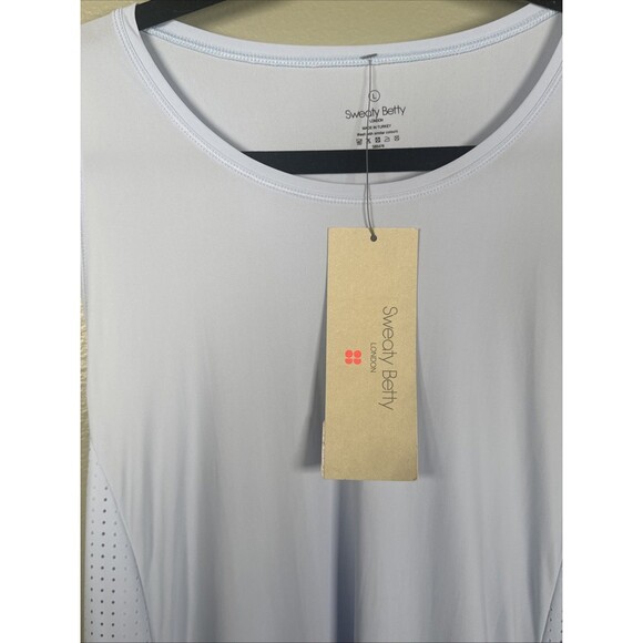 Sweaty Betty Explorer Ace Racerback Midi Dress Breeze Blue‎ Size L NWT $128 READ - Picture 12 of 15